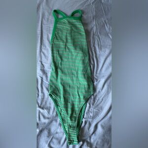 Green Striped One-Piece Zara bodysuit
